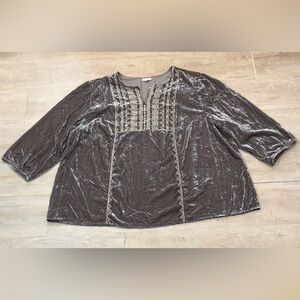 J. Jill Gray Tunic with Embroidered Details